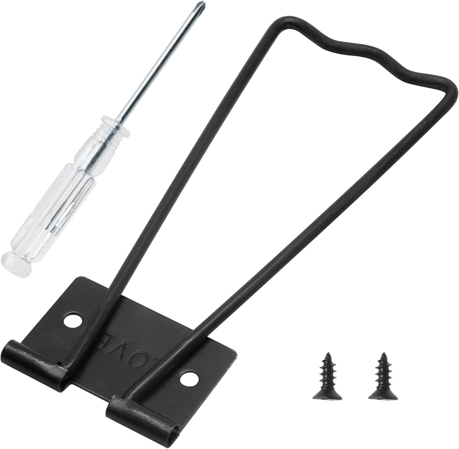 10 Pcs Black Iron Easel Back with Screws and Screwdriver