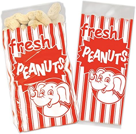 Beistle Peanut Bags Circus Carnival Birthday Party Supplies 50 Count