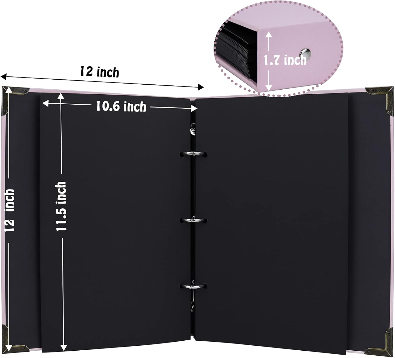 Vienrose DIY Scrapbook Album Kit 60 Pages 12x12 Inches
