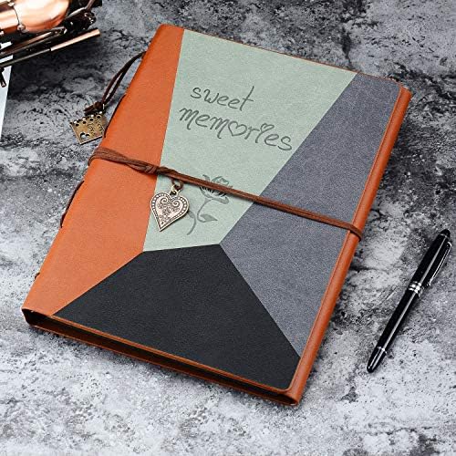 ZEEYUAN Premium Leather Photo Album 60 Pages Gray