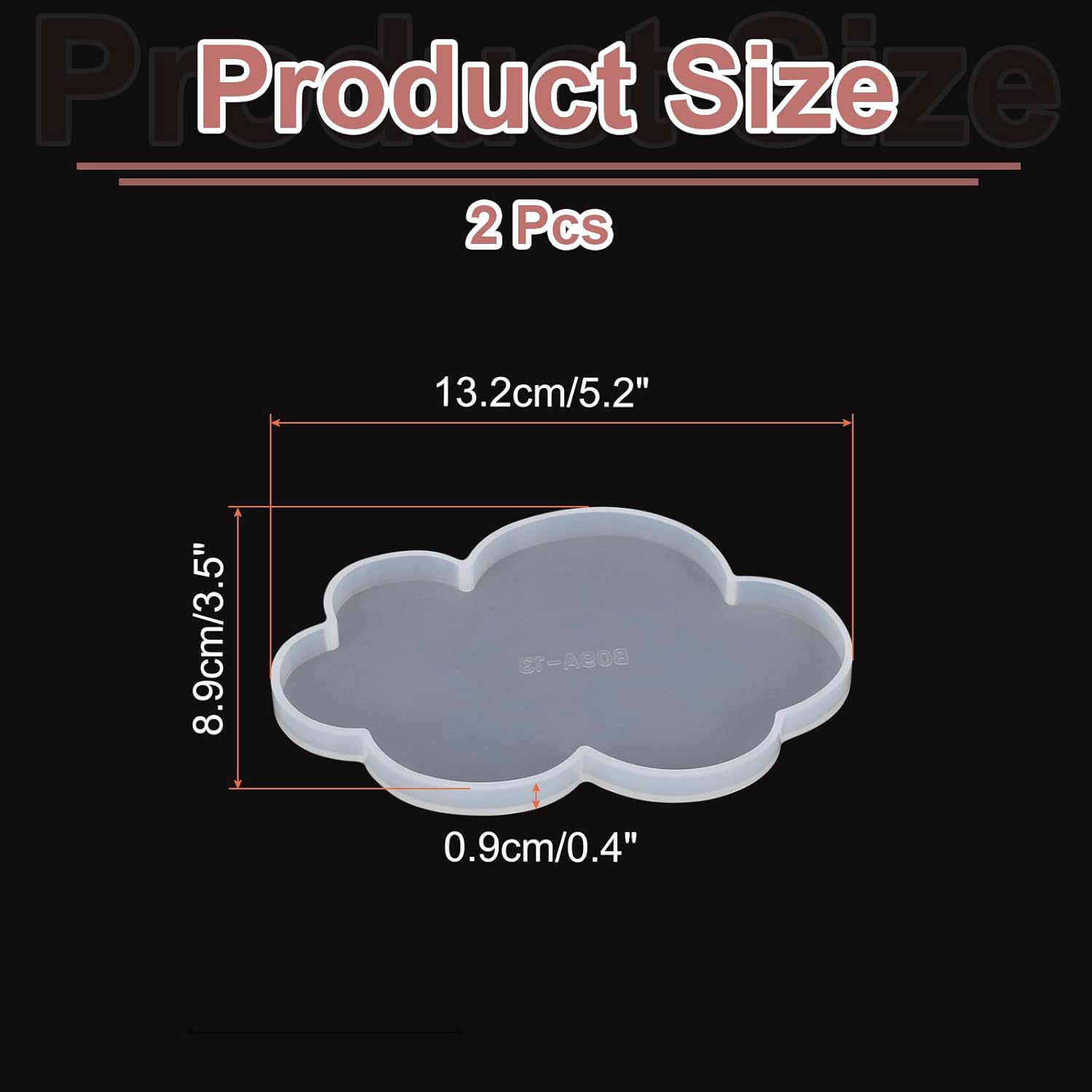 Uxcell 2 Pcs Cloud Medium Coaster Silicone Resin Mould