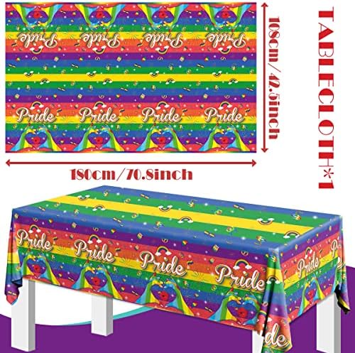 CMUSKO Pride Tablecloth - 3 Pack Rainbow Party Table Cover