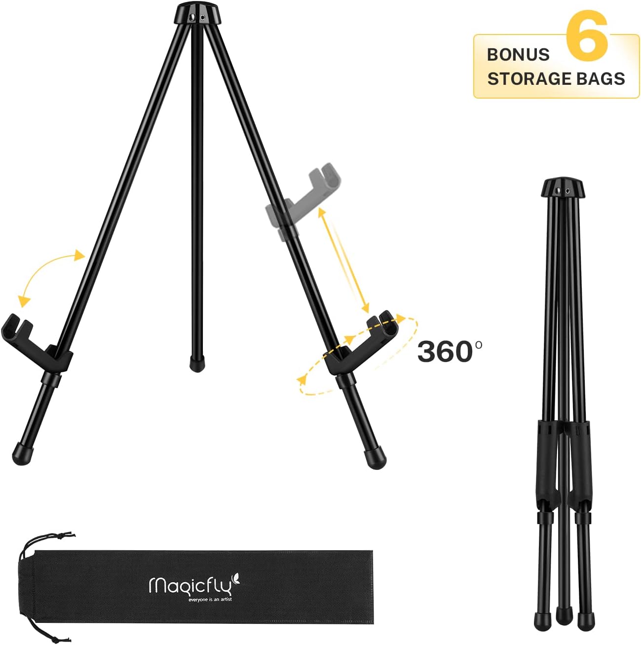Magicfly 6 Pack Tabletop Easel with Storage Bags