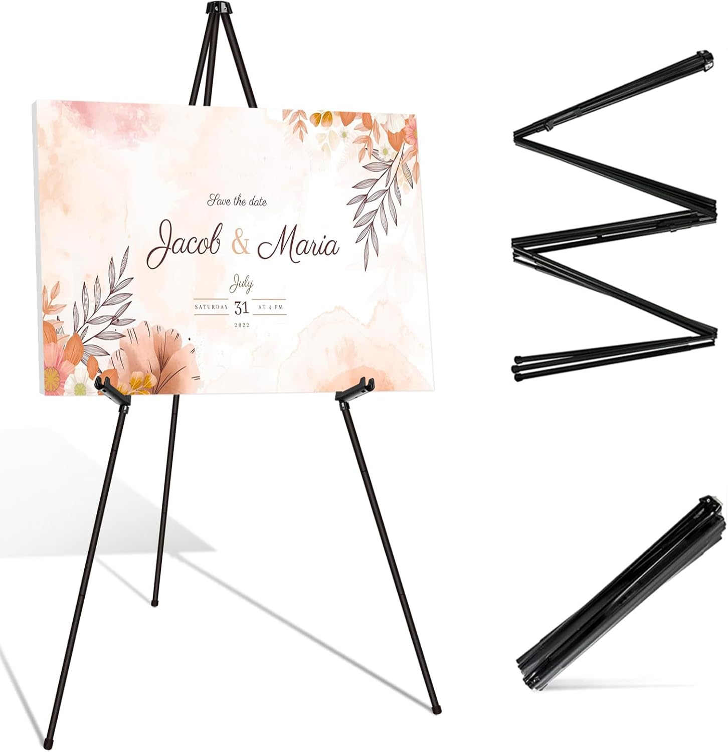 Instant Display Easel Stand - 63 Collapsible Portable Artist Floor Easel