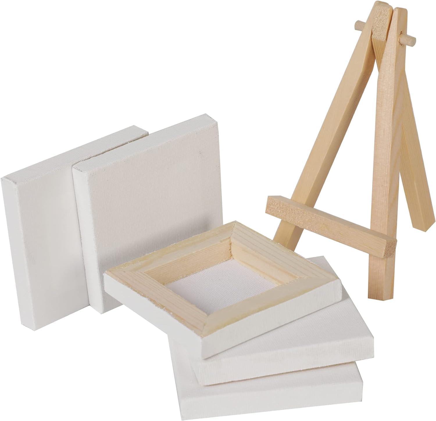 AILOVE Mini Canvases with Easel Set 18 Pieces