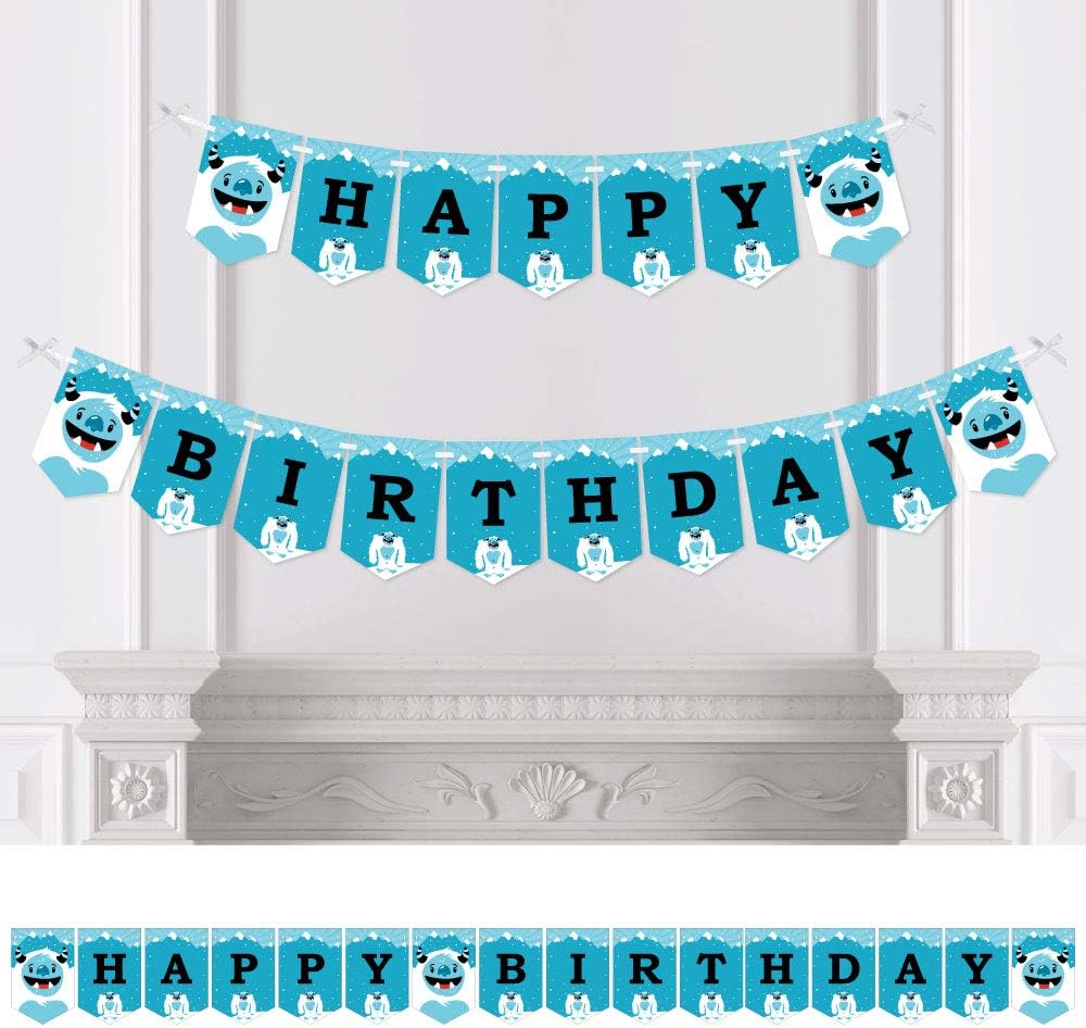Big Dot of Happiness Yeti to Party Bunting Banner
