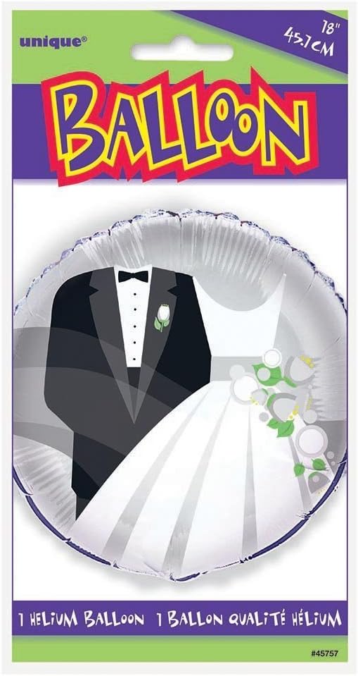 Stunning Silver Wedding Round Foil Balloon 18 - Elegant Party Decor