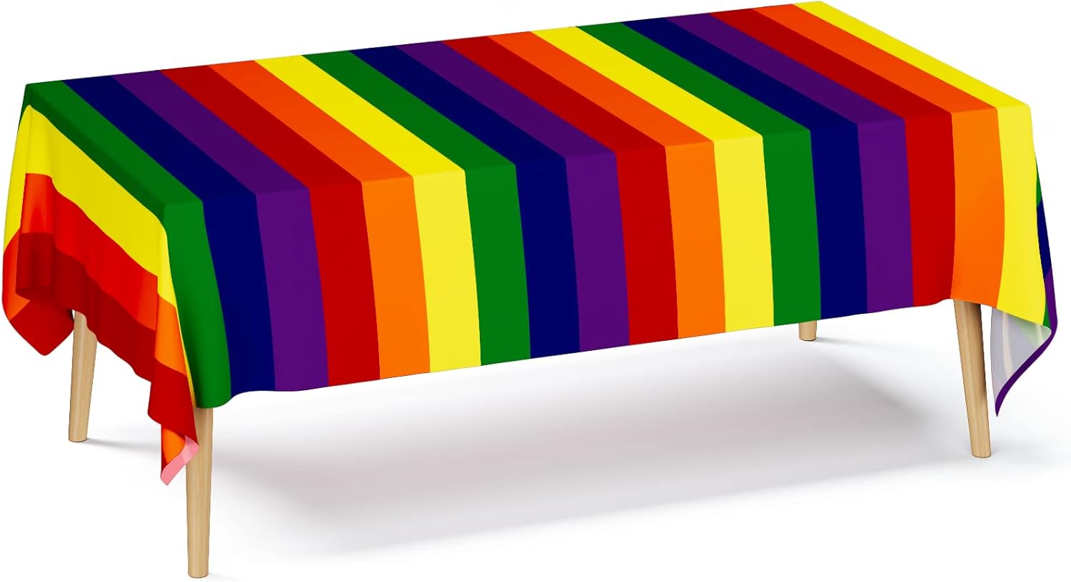 DYLIVeS Rainbow Tablecloth 54x108 Inch 2 Pcs