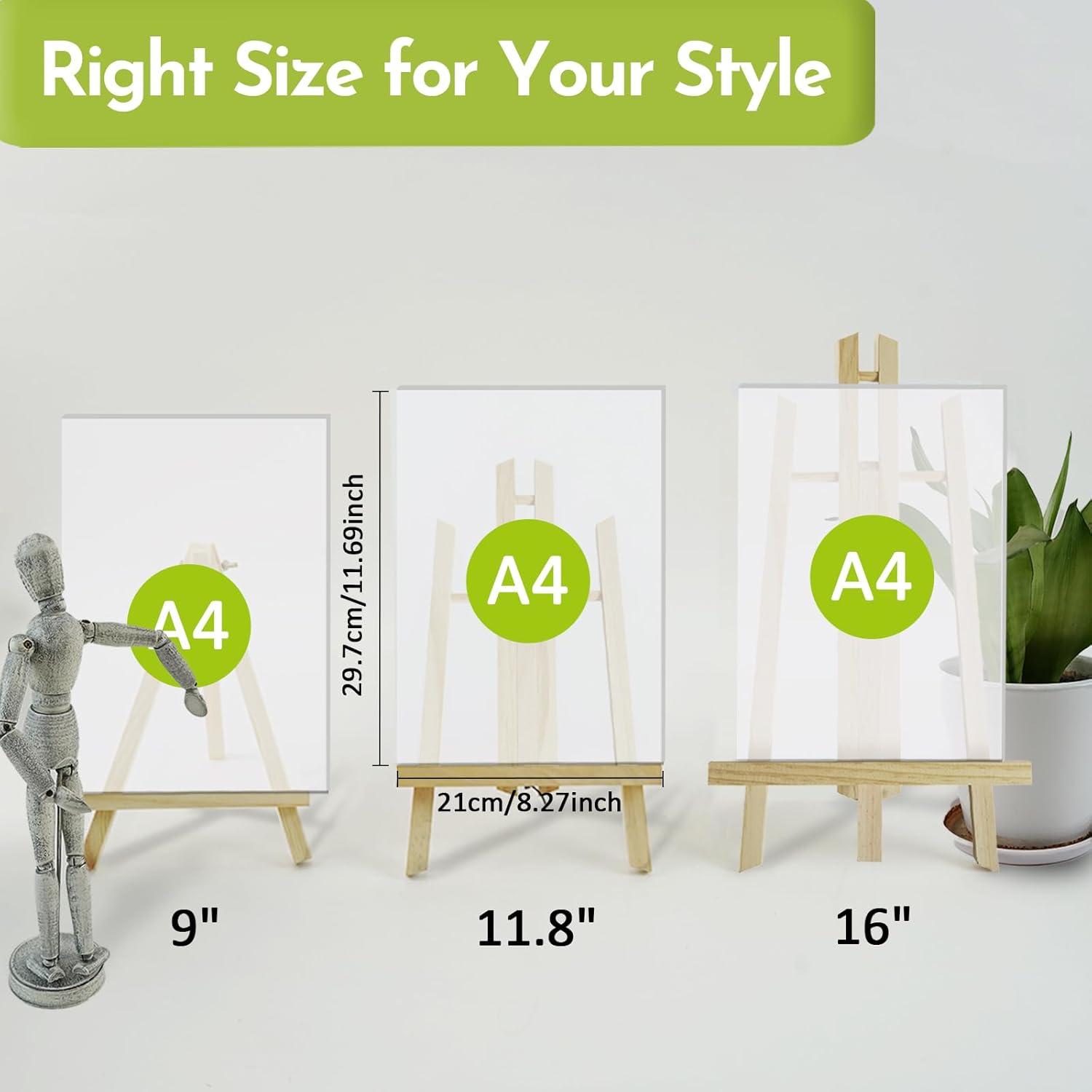 CONDA 6 Pack 16 Inch Tabletop Easel Set