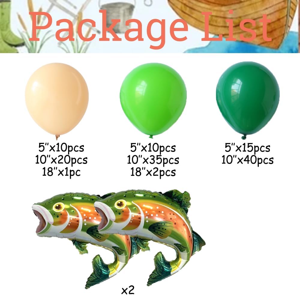 Gone Fishing Balloon Garland 135Pcs Decorations