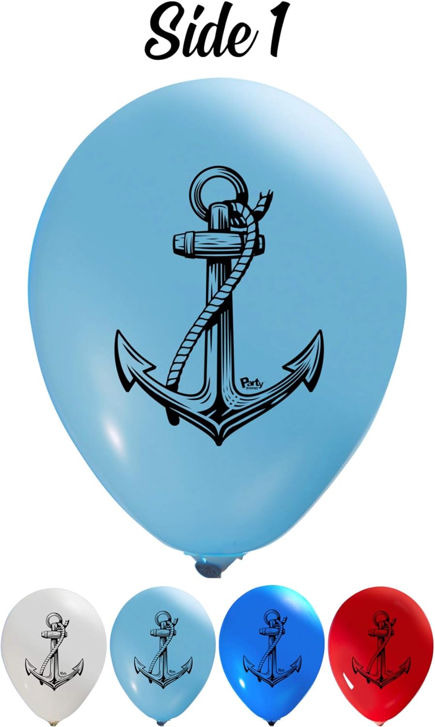 Anchor and Compass Balloons 12 Inch 16 Pieces