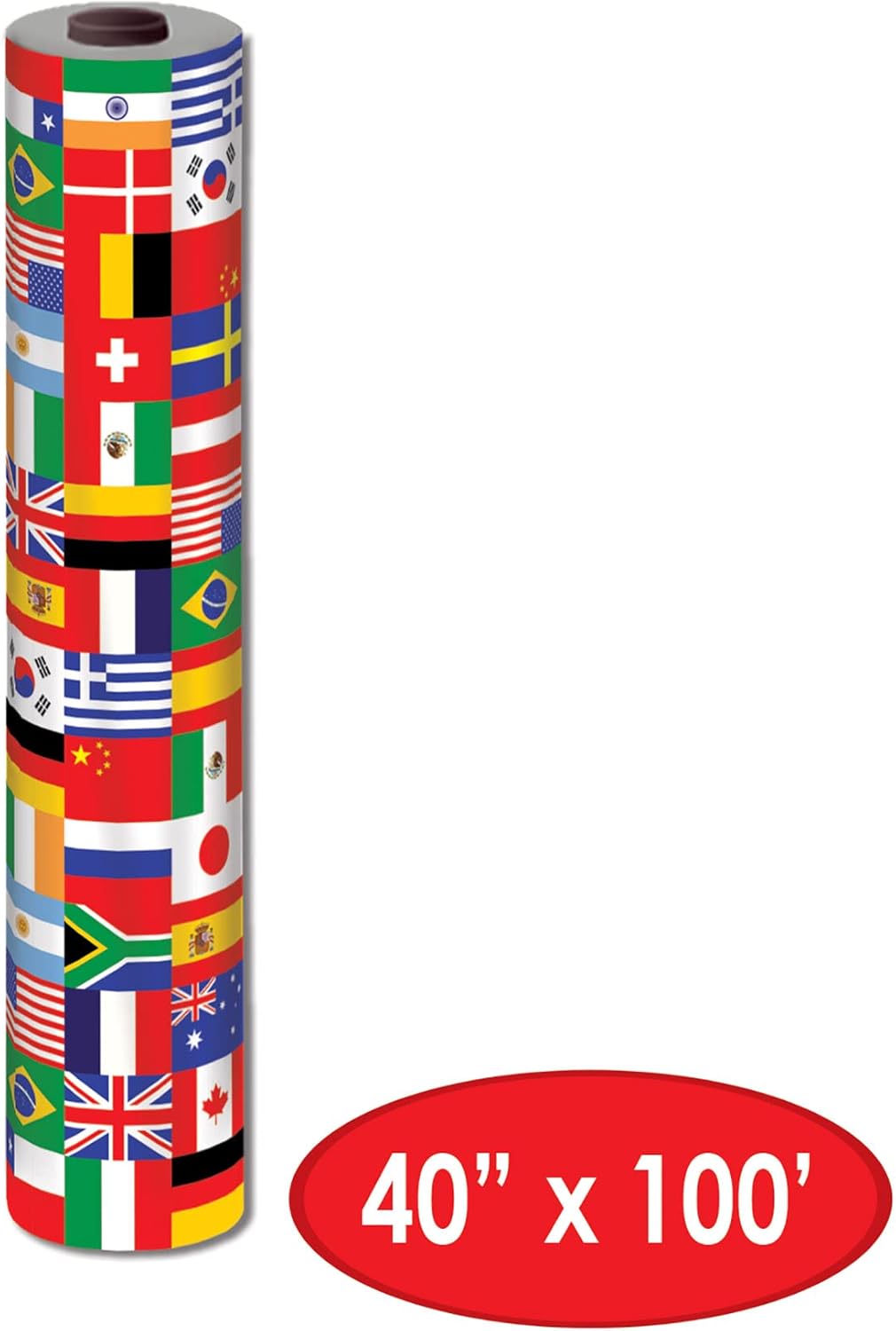Beistle 40 x 100 Multicolor Flag Table Roll