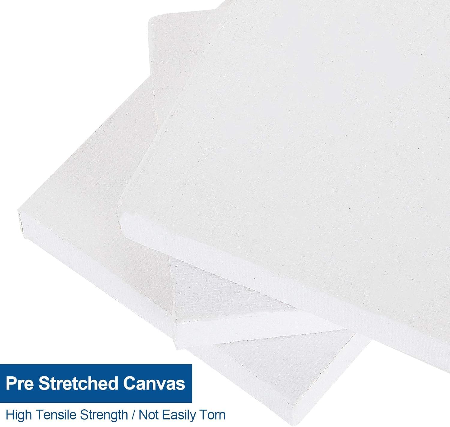 6x6 Inch Mini Canvas Panels Set with Easel Holders