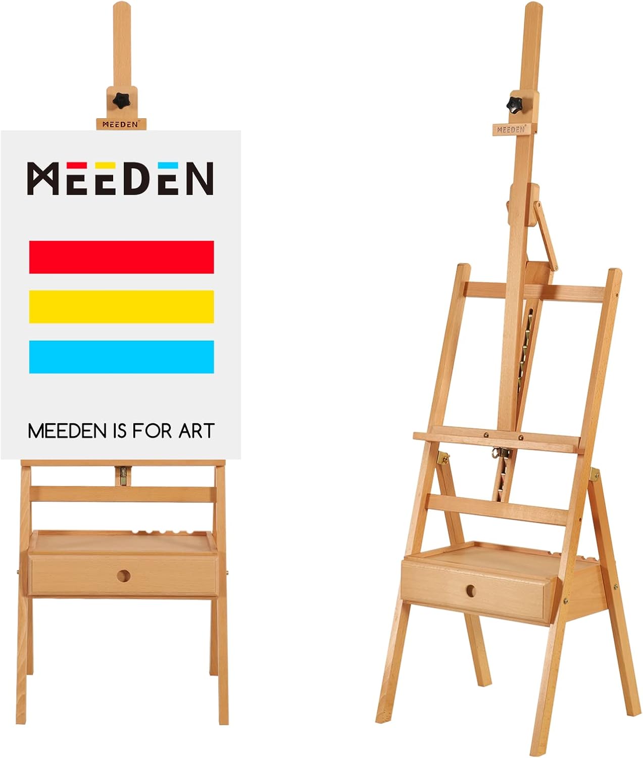 MEEDEN Adjustable Easel with Storage Drawer for Artists