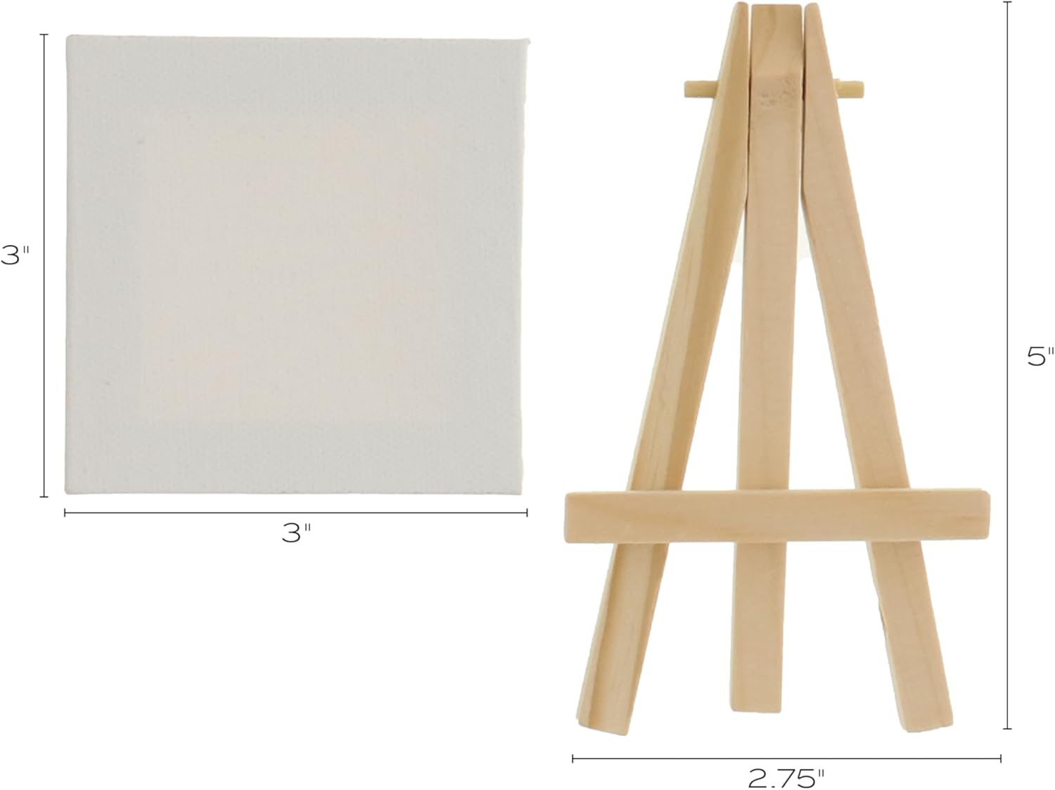 Hello Artist Party Pack Mini Canvases with Easel 20 Pieces