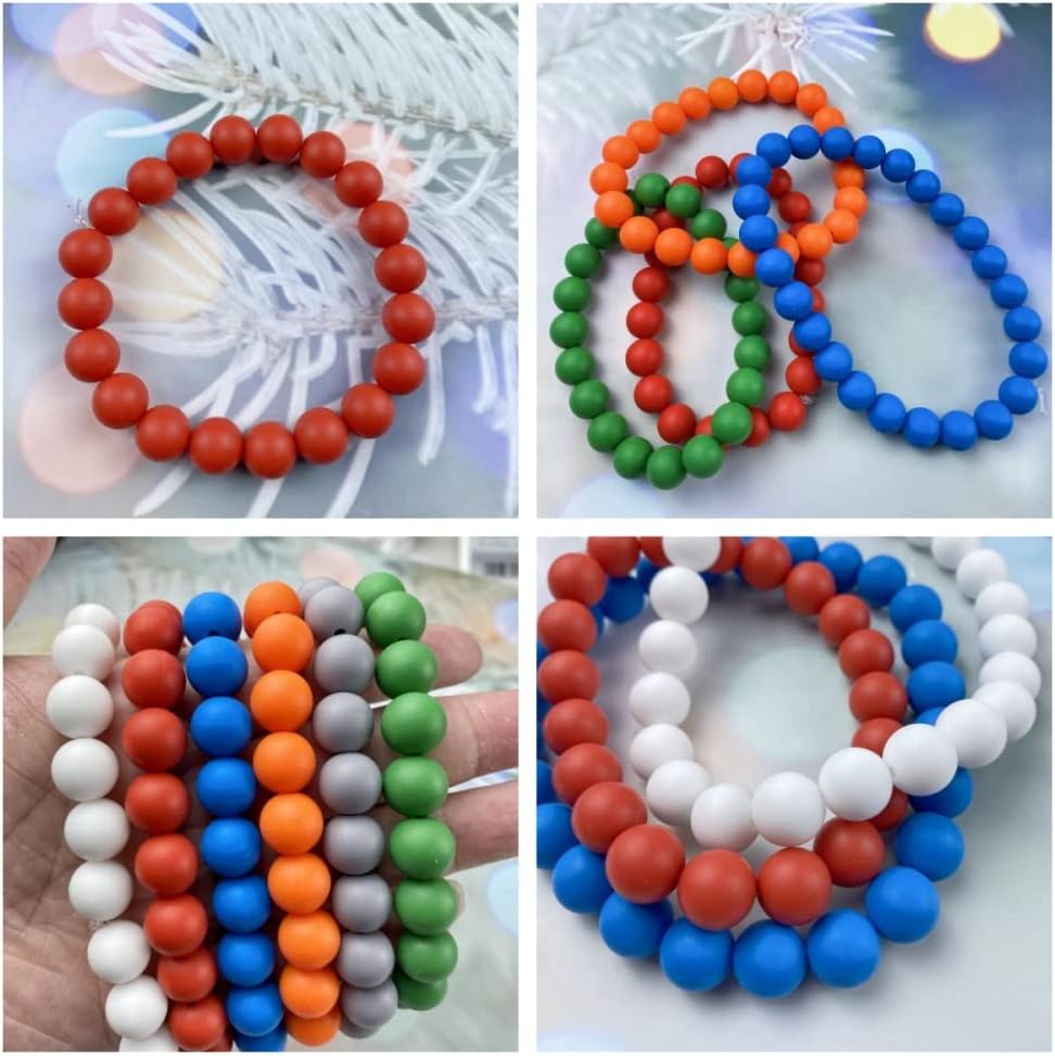 Pink Silicone Beads 100pcs 9mm Round for DIY Jewelry Making
