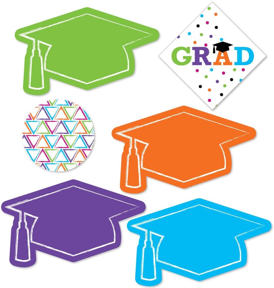 Hats Off Grad - 24 Count DIY Cut Outs for Party