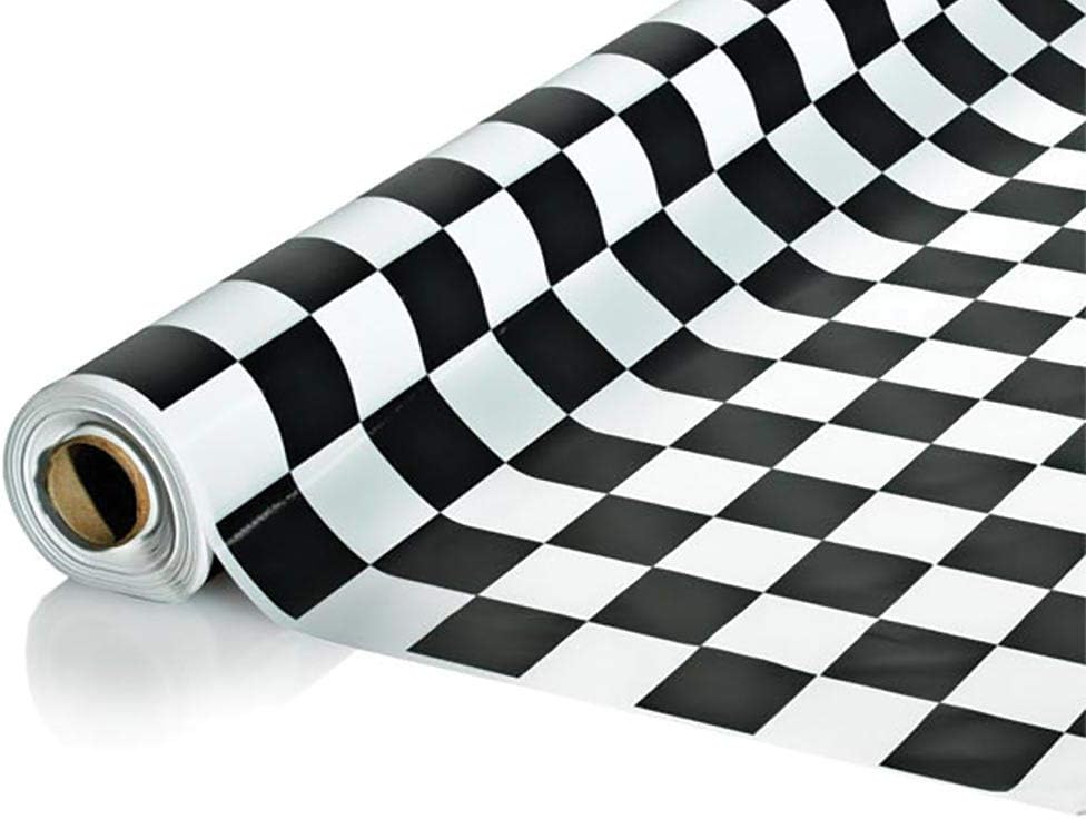 Andersons Black and White Checkered Banquet Roll 1950s Style