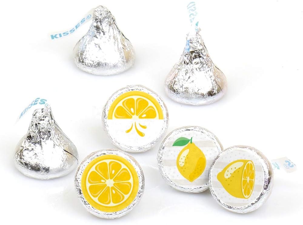 Big Dot of Happiness So Fresh Lemon Round Candy Stickers 108 Count