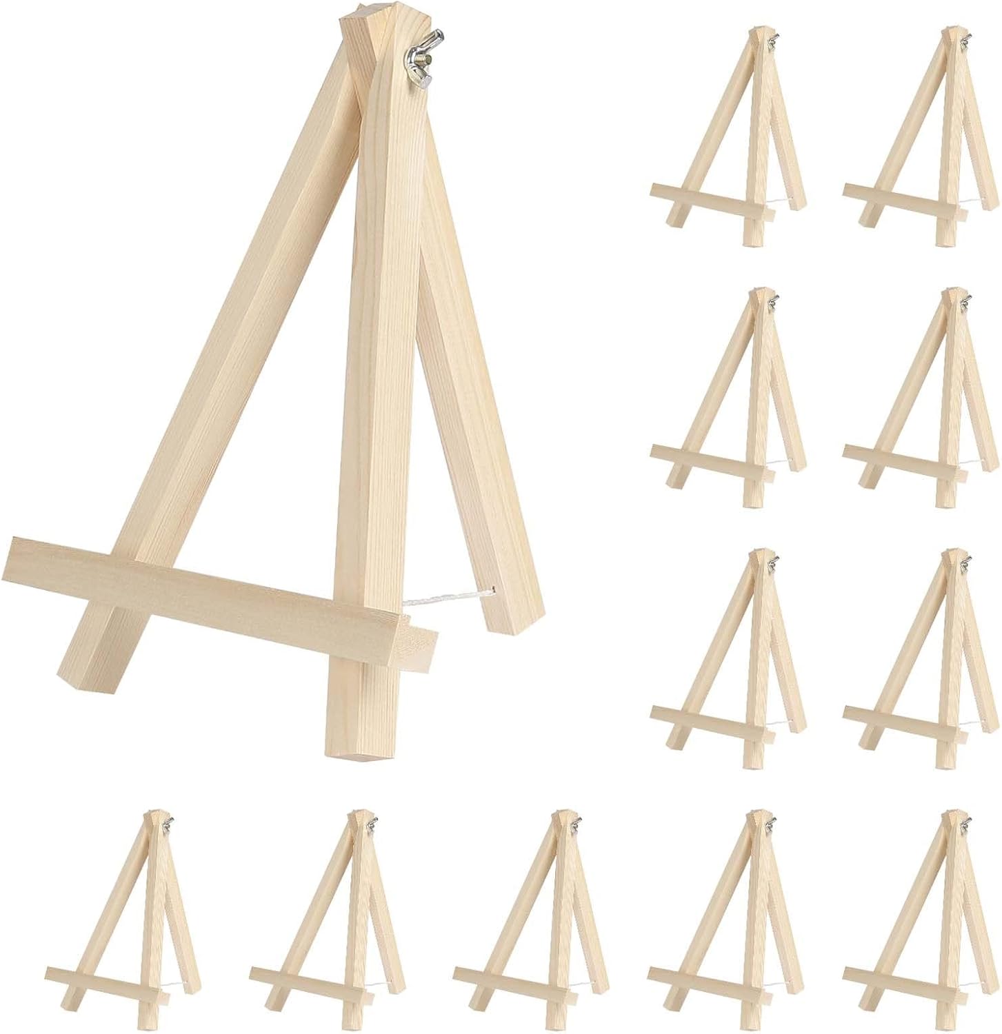 Kinlink 9 Inch Tall Wood Easels Set of 12 Display Stand