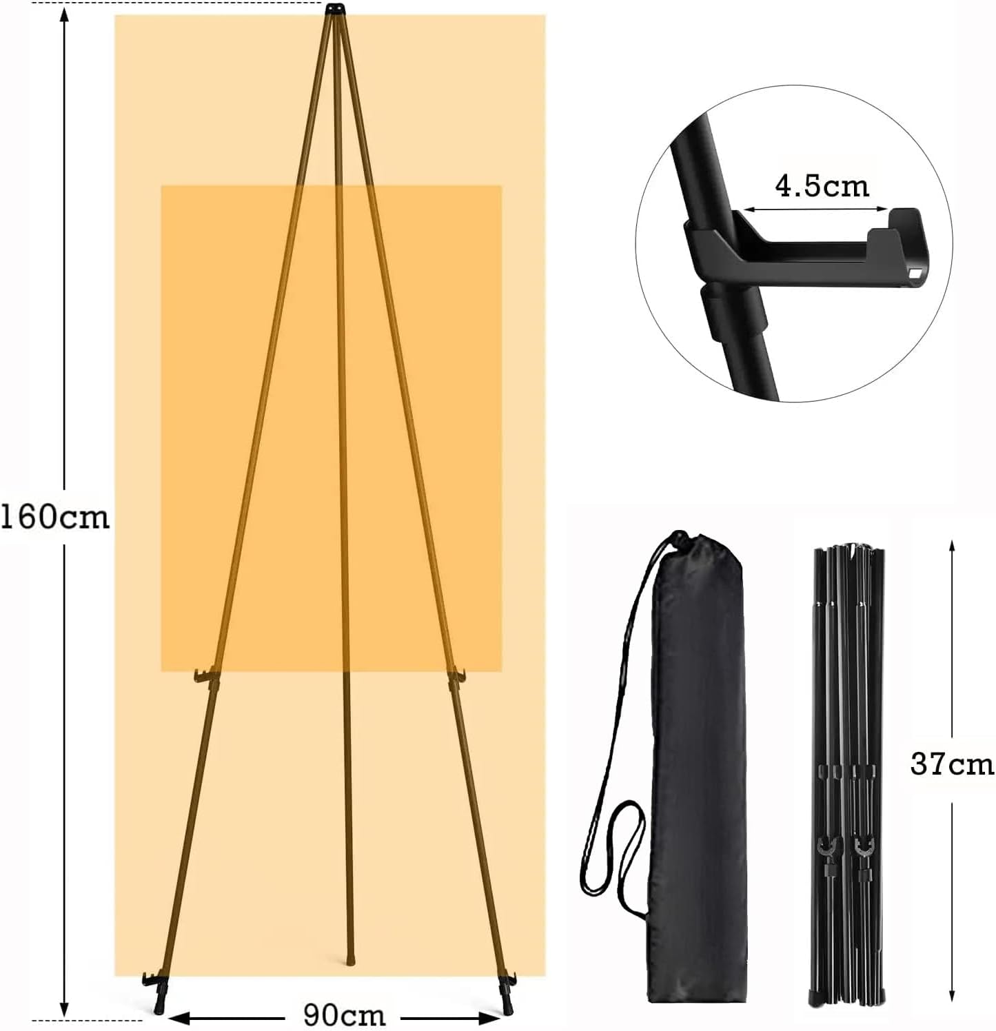 CertBuy 2 Pack 63 Inch Steel Easel Stand
