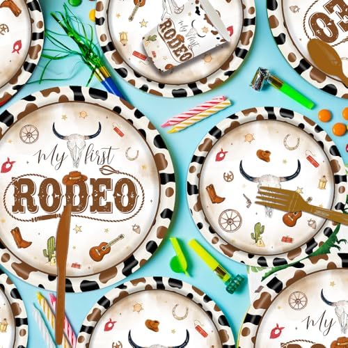 140 Pcs Western Cowboy Tableware Rodeo Birthday Party Decorations
