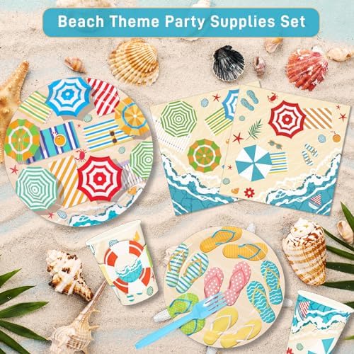 DYLIVeS Summer Party Supplies Pack for 24 Guests
