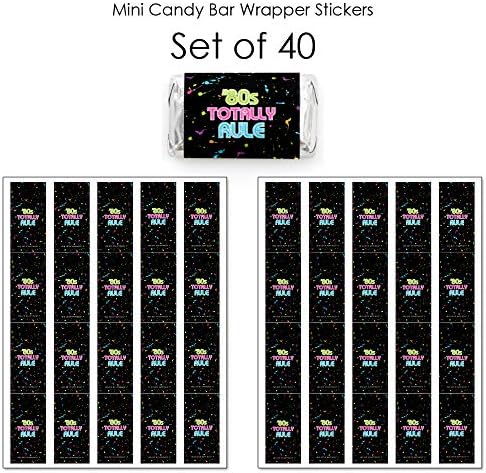 80s Retro Mini Candy Bar Wrappers 40 Count