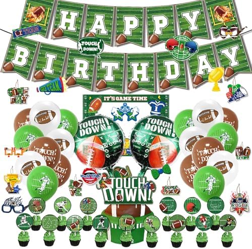 120-Piece Football Birthday Party Decorations Set