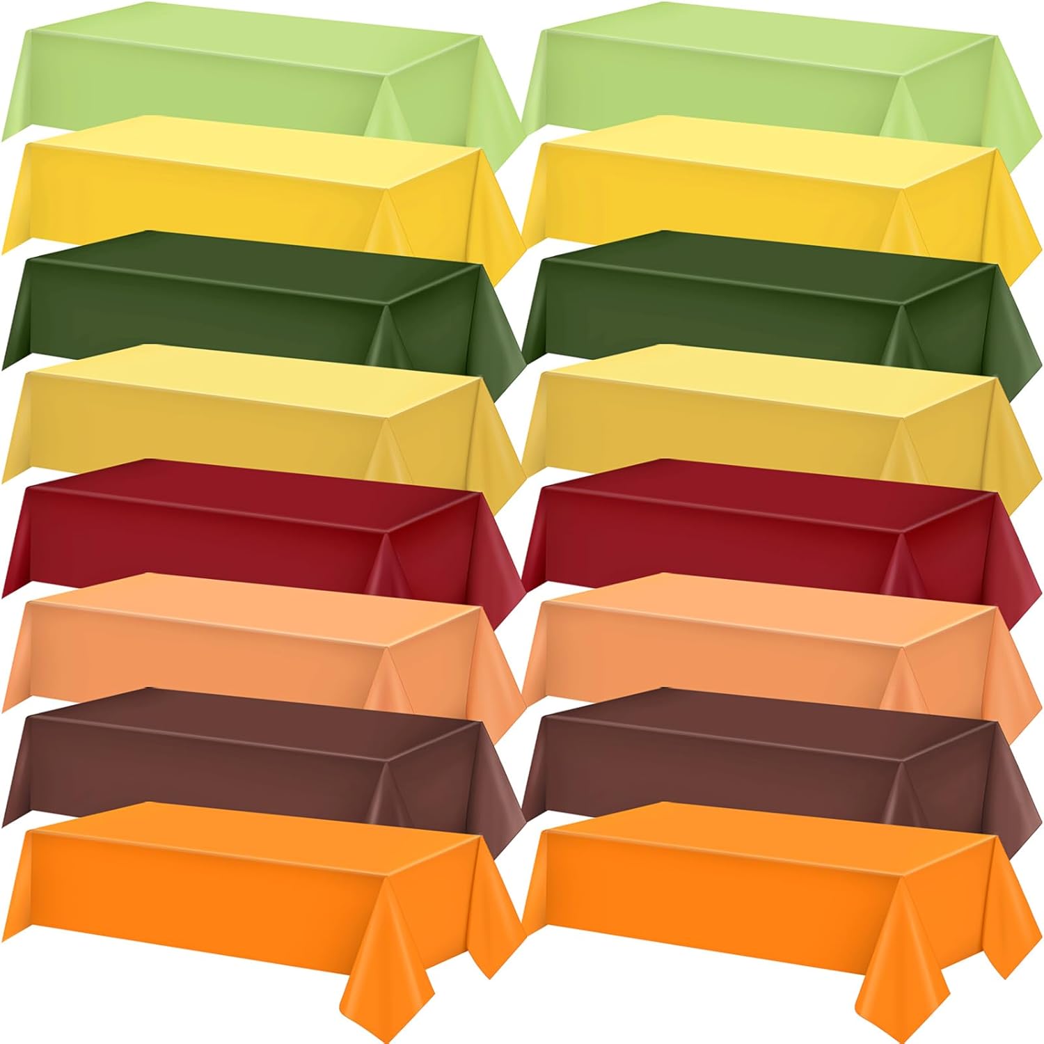 Jinei 16 Pcs Fall Plastic Tablecloths for Thanksgiving Party