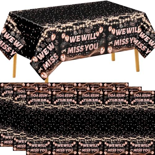 WorldBazaar Retirement Tablecloth 3PCS Rose Gold