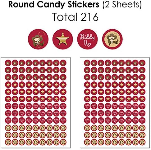 Big Dot of Happiness Little Cowboy Candy Favor Kit 304 Pieces