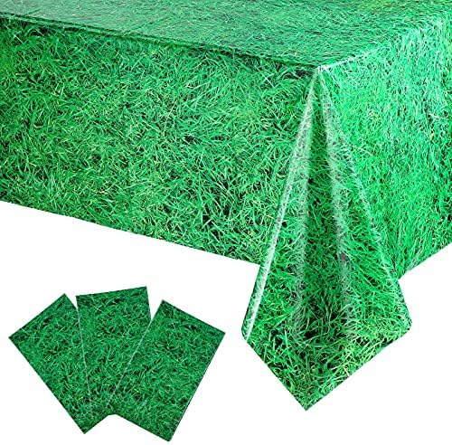 Blulu 3 Pcs Plastic Grass Tablecover 54x108 Green