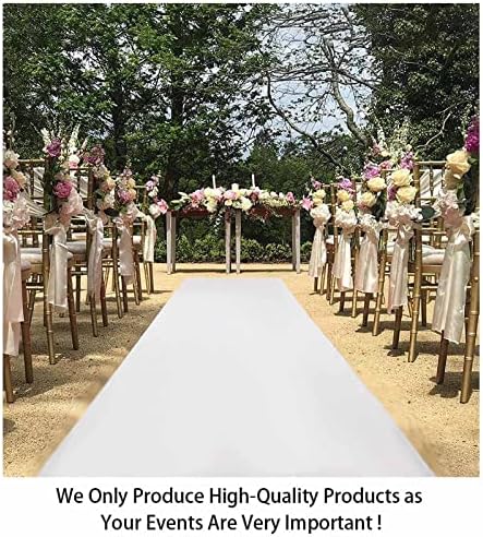 White Wedding Aisle Runner for Indoor and Outdoor Events