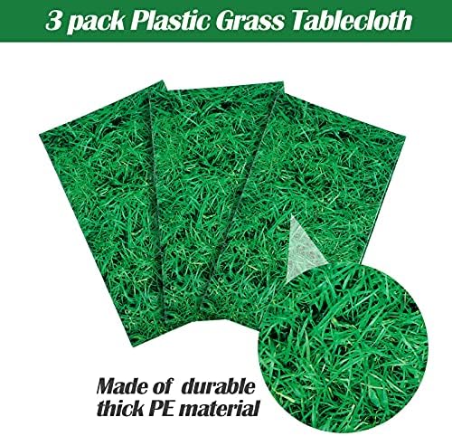 Blulu 3 Pcs Plastic Grass Tablecover 54x108 Green