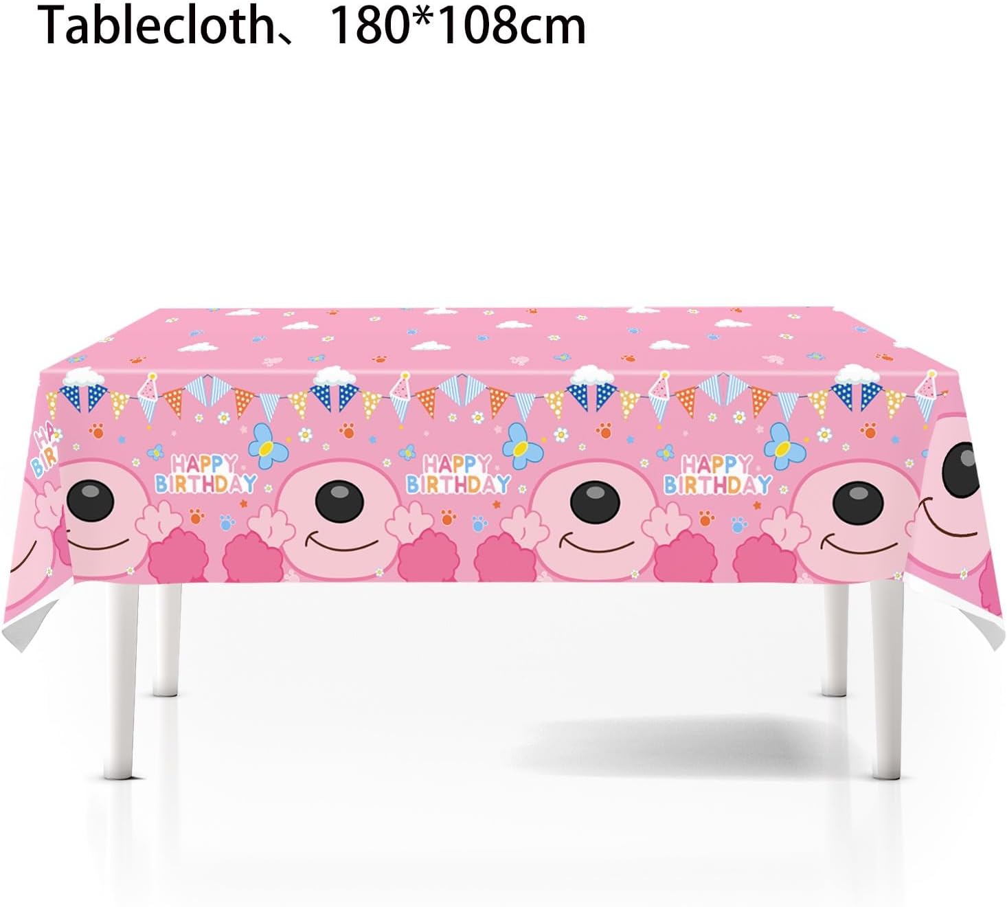 3Pcs Happy Birthday Tablecloth with Animal Theme