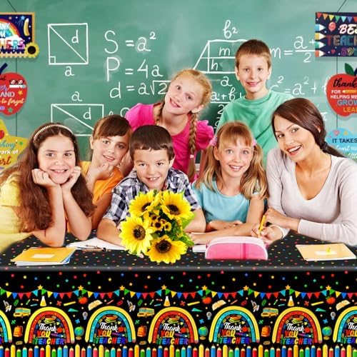 HOWAF 3pcs Teachers Appreciation Tablecover Set