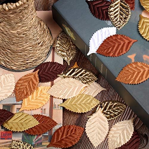 WILLBOND 150 Piece Fabric Leaves for Crafts and Decorations