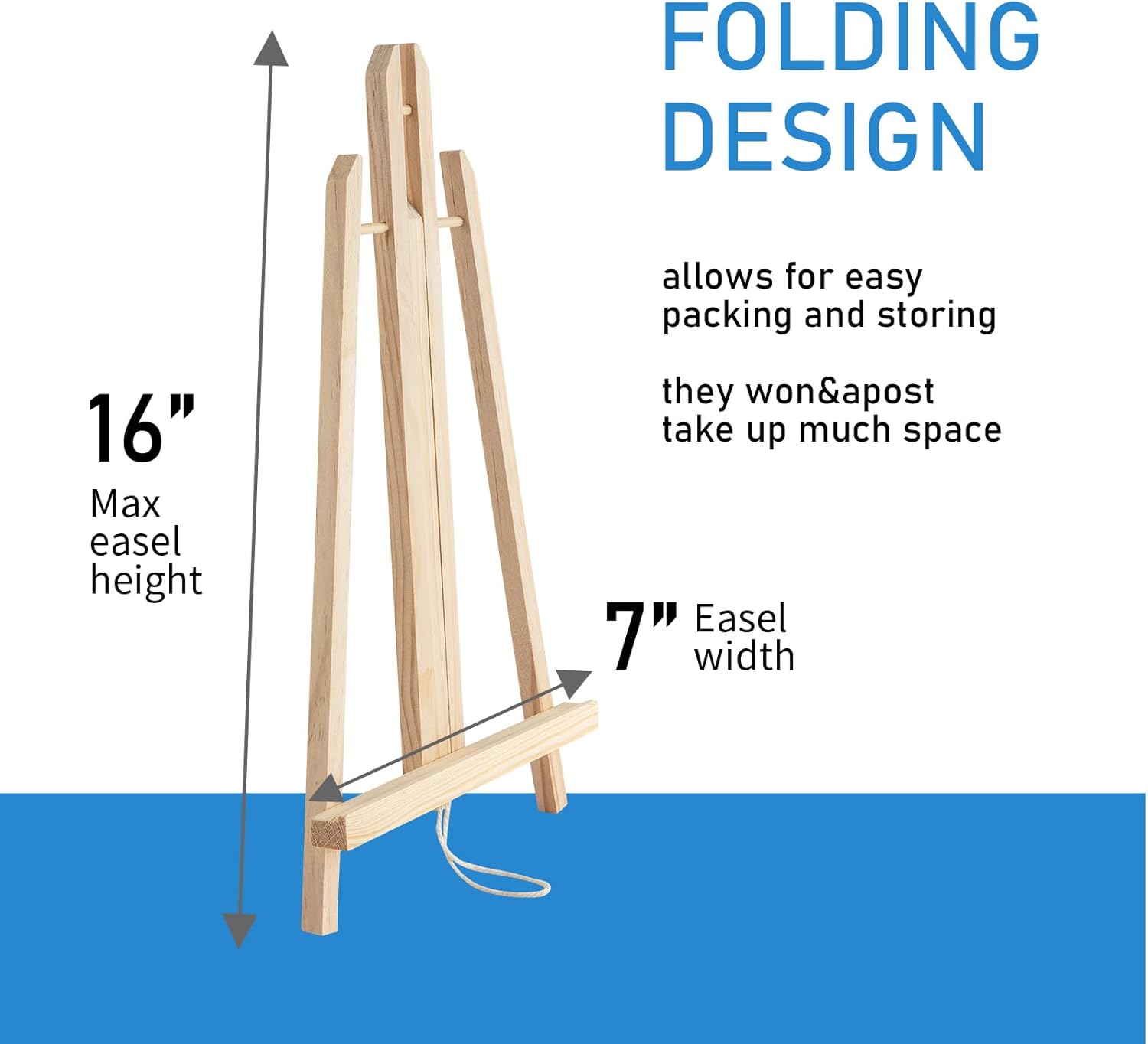 Falling in Art 16 Inch Wood Easel Stand 12 Pack