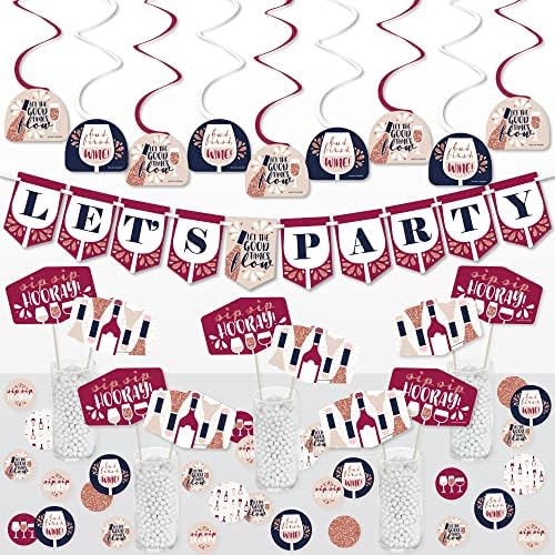 But First Wine Decor Galore Party Pack 51 Pieces