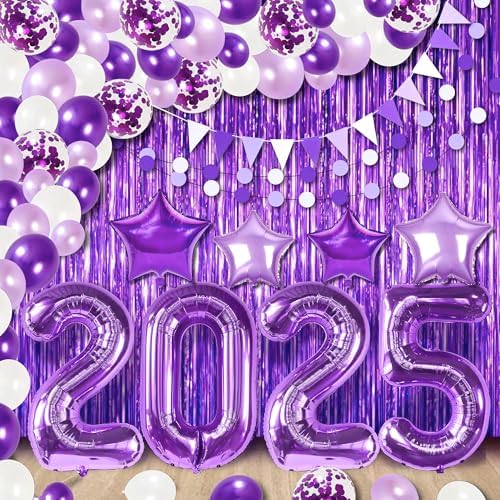 KatchOn Purple Graduation Decorations Class of 2025 - Pack of 134