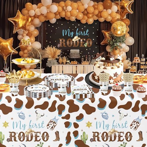 My First Rodeo Birthday Party Tablecloth Set