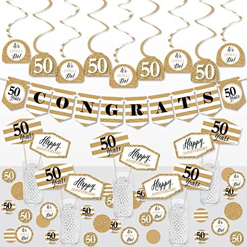 Big Dot of Happiness 50th Wedding Anniversary Party Pack Decor