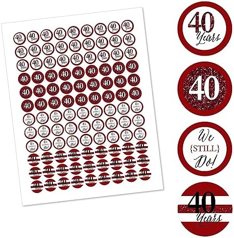 We Still Do 40th Wedding Anniversary Candy Sticker Favor Labels