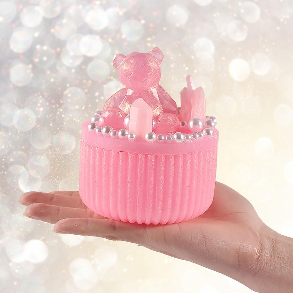 BIGEBO 2PCS Jar Resin Mold with Lid