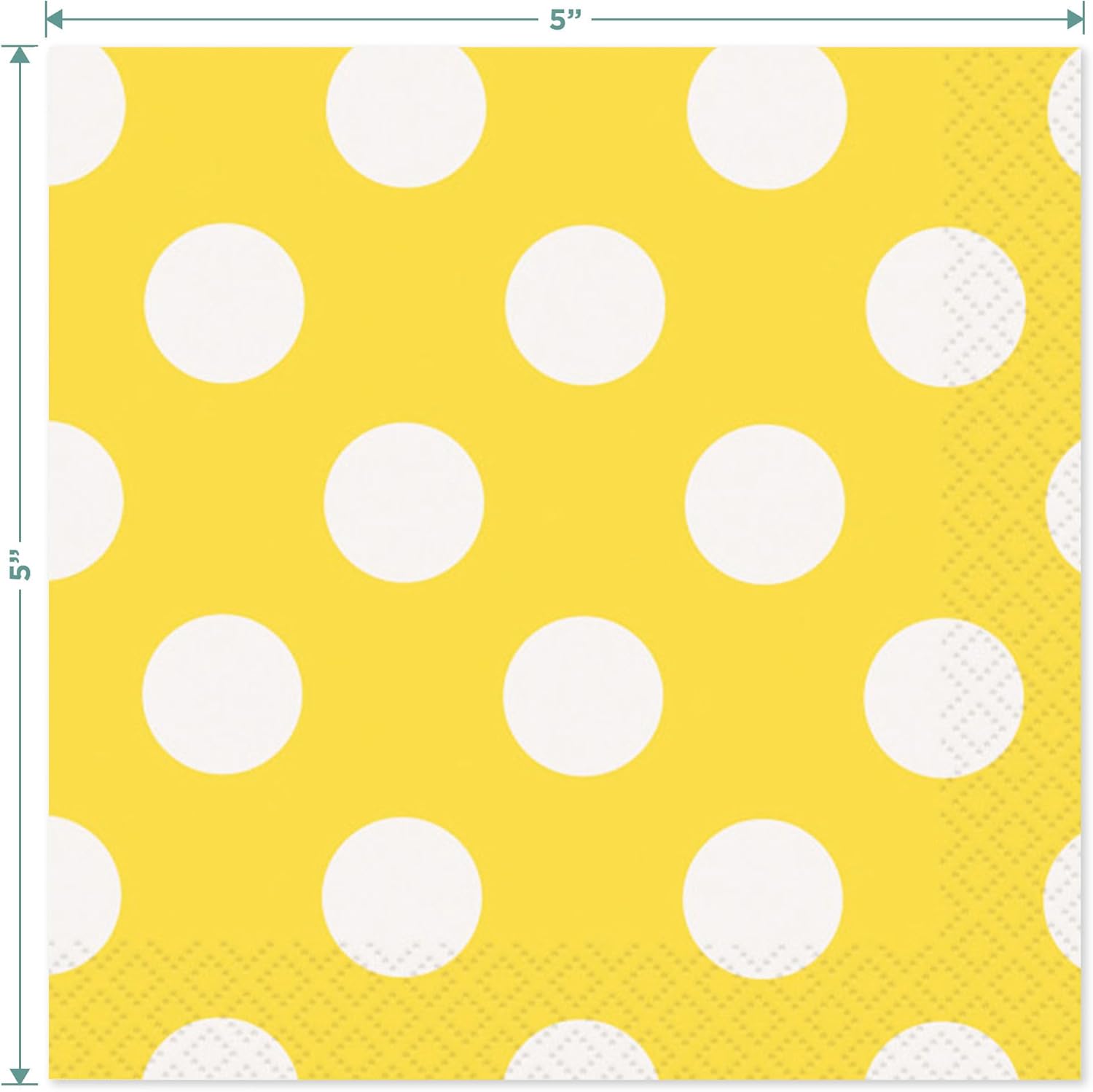 HOME HOOPLA Sunflower Yellow Polka Dot Napkins 16 Pack
