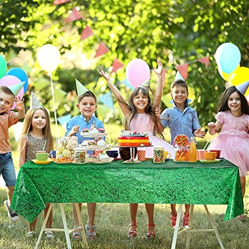 Blulu 3 Pcs Plastic Grass Tablecover 54x108 Green