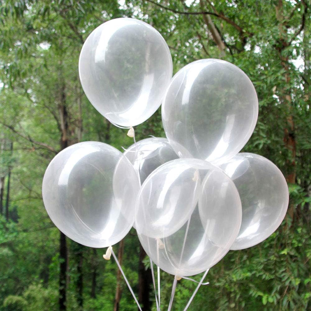 12 Inch Clear Balloons Party Pack of 50