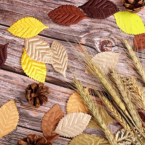 WILLBOND 150 Piece Fabric Leaves for Crafts and Decorations