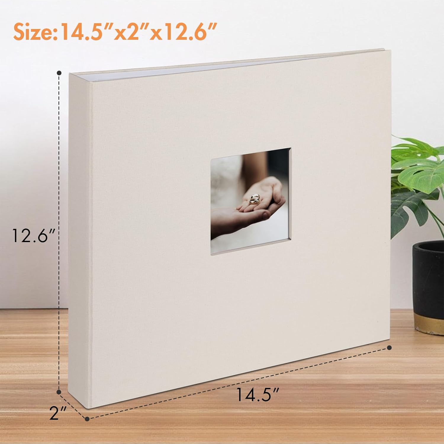 12x12 Inch 3 Ring Scrapbook Album with 40 Sleeves and 80 White Pages